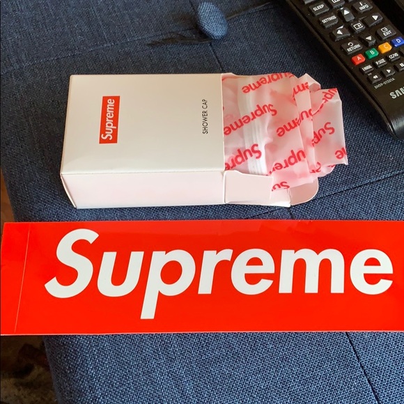 Supreme Accessories - Supreme shower cap and sticker